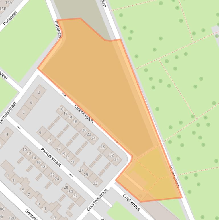 Kaart van postcodegebied 6217CK.