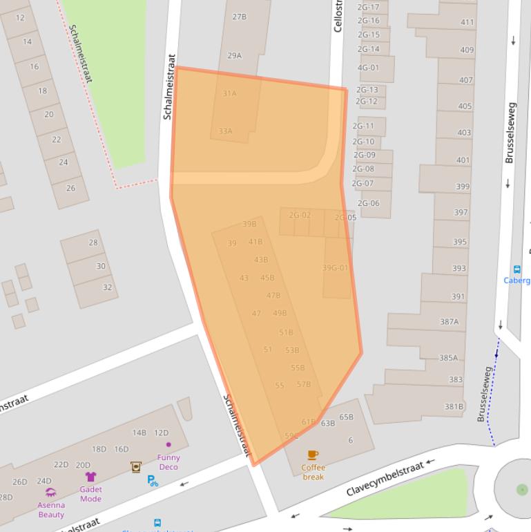 Kaart van postcodegebied 6217EV.