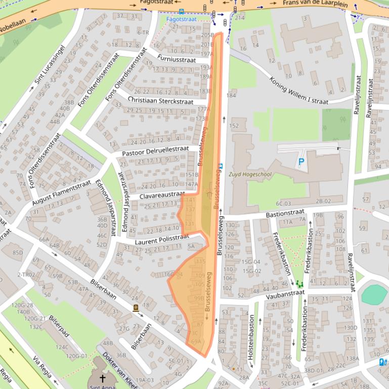 Kaart van postcodegebied 6217GP.