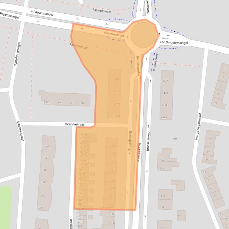 Kaart van postcodegebied 6217GZ.