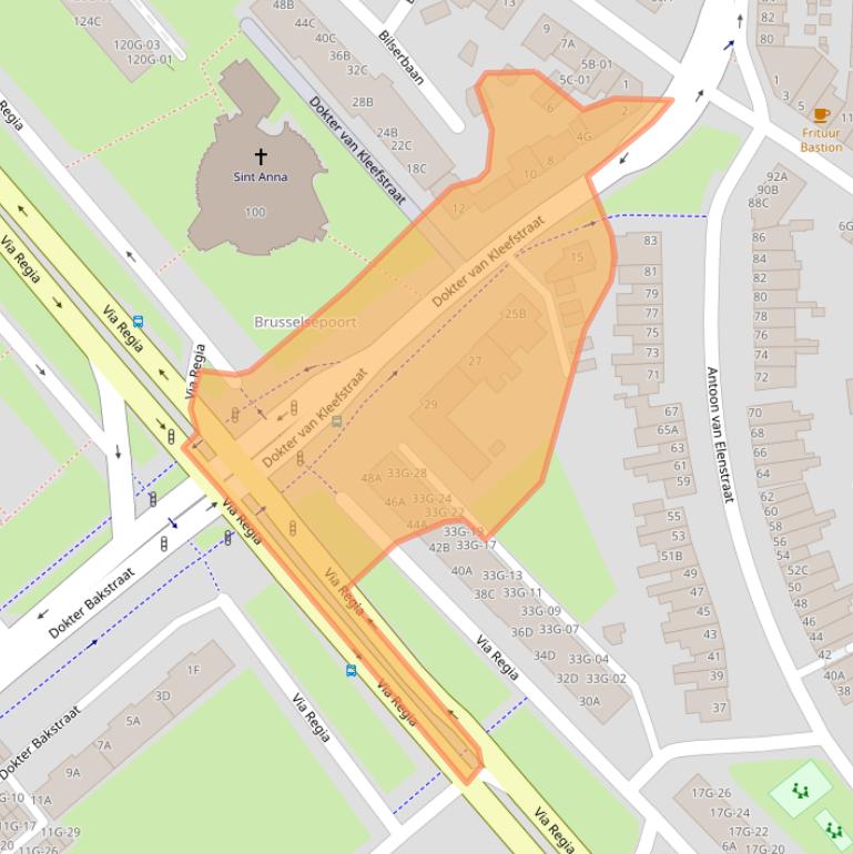 Kaart van postcodegebied 6217JJ.