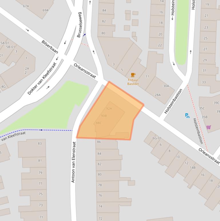 Kaart van postcodegebied 6217JP.