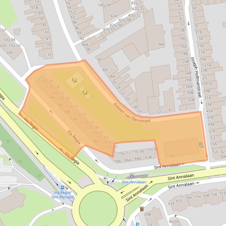 Kaart van postcodegebied 6217KC.