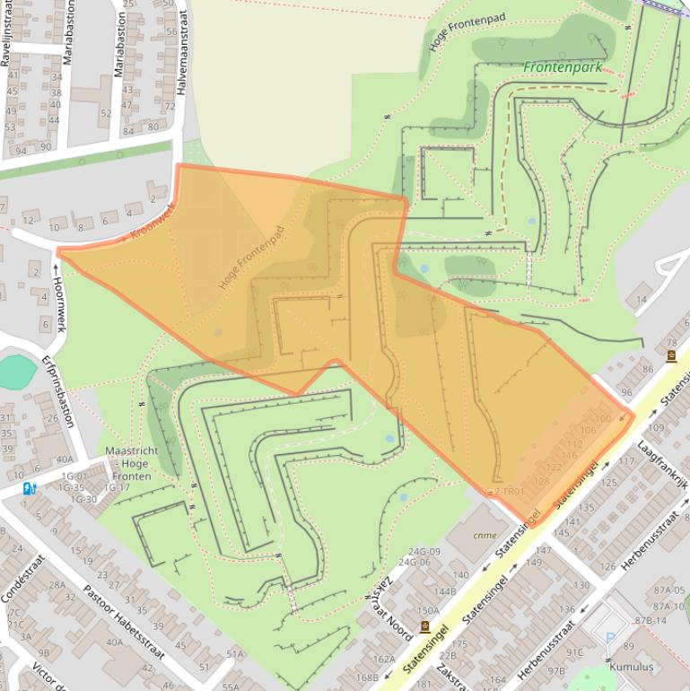 Kaart van postcodegebied 6217KG.