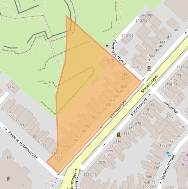 Kaart van postcodegebied 6217KJ.