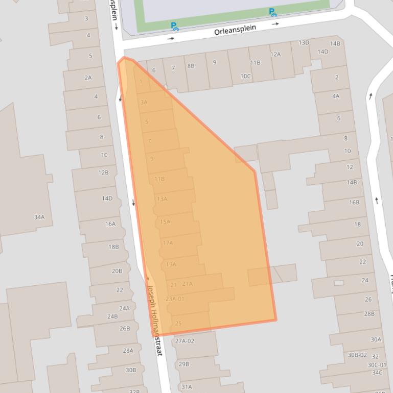 Kaart van postcodegebied 6217KW.