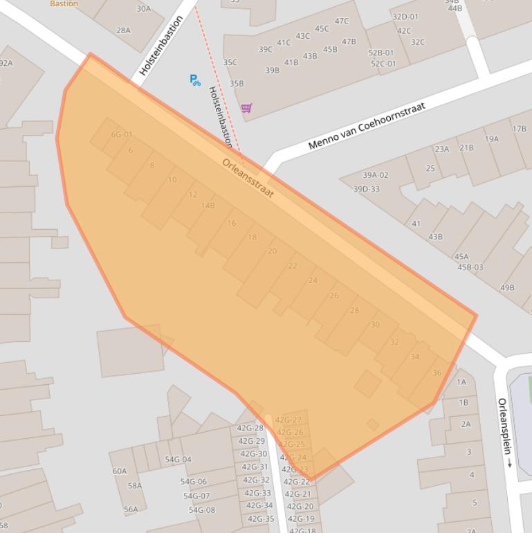 Kaart van postcodegebied 6217LE.