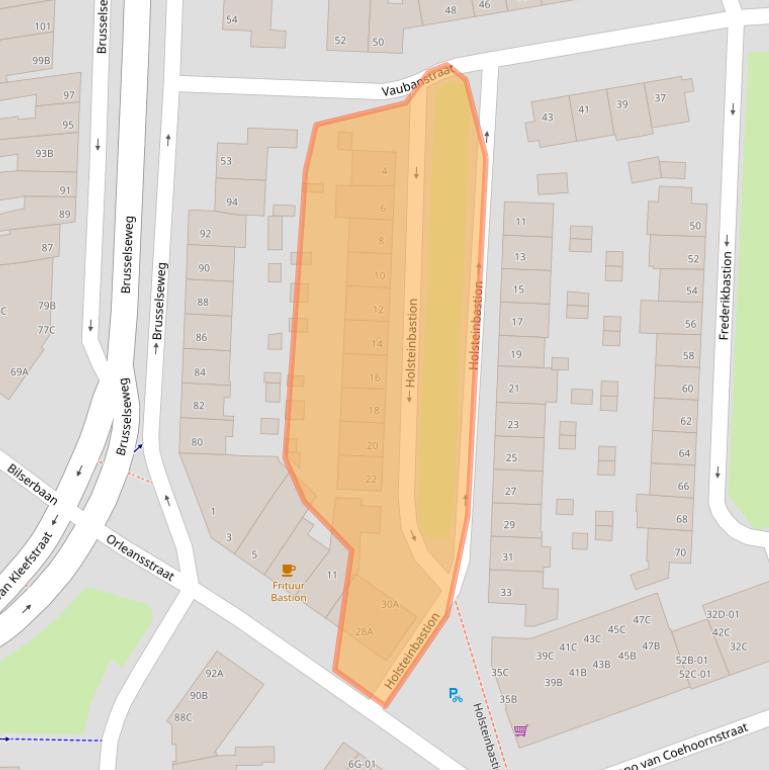 Kaart van postcodegebied 6217LJ.