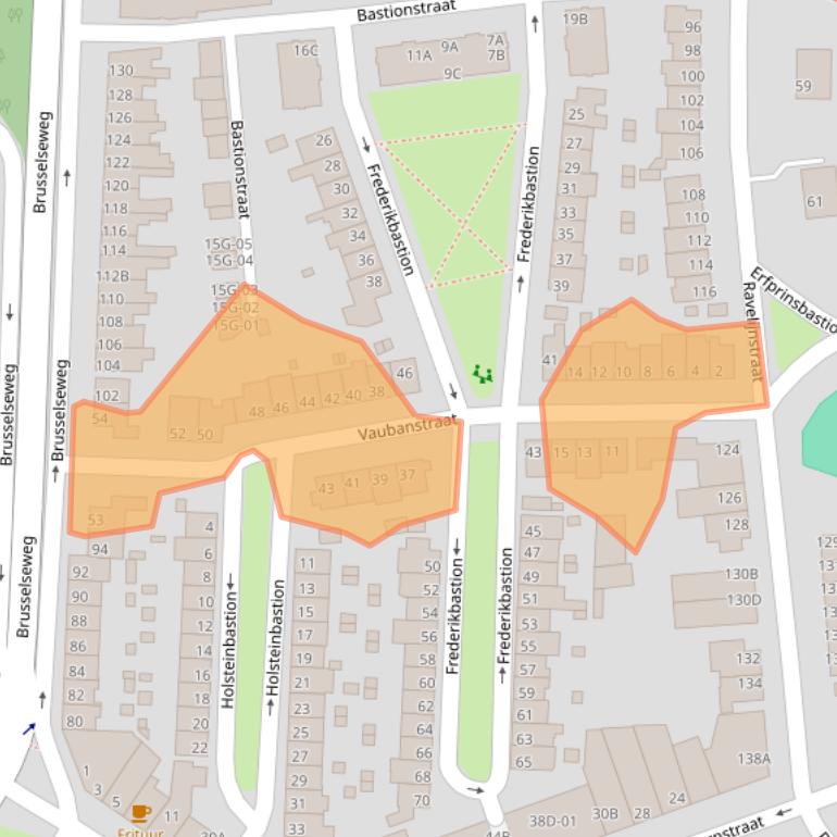 Kaart van postcodegebied 6217LK.