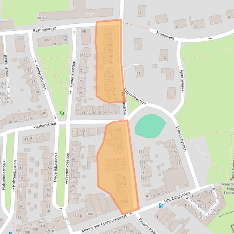 Kaart van postcodegebied 6217LZ.