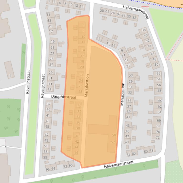 Kaart van postcodegebied 6217NC.