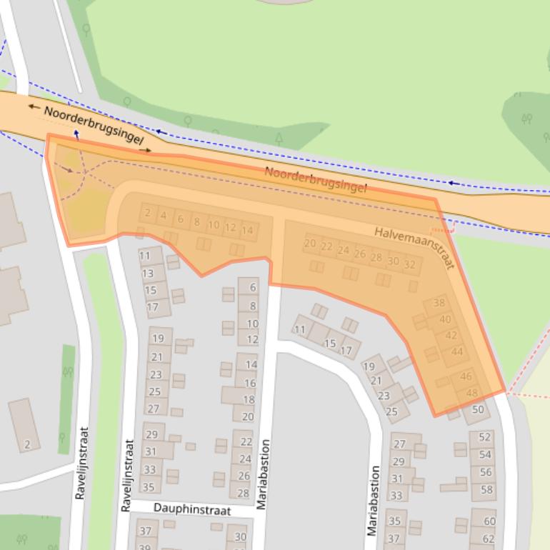 Kaart van postcodegebied 6217ND.