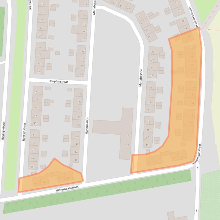 Kaart van postcodegebied 6217NE.