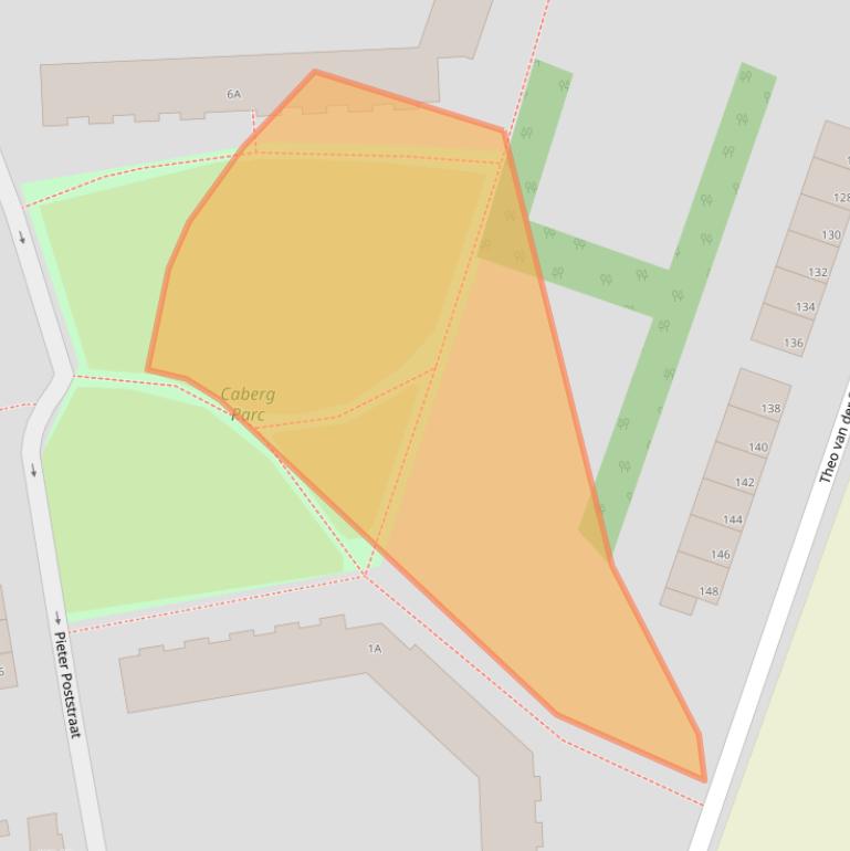 Kaart van postcodegebied 6217PC.