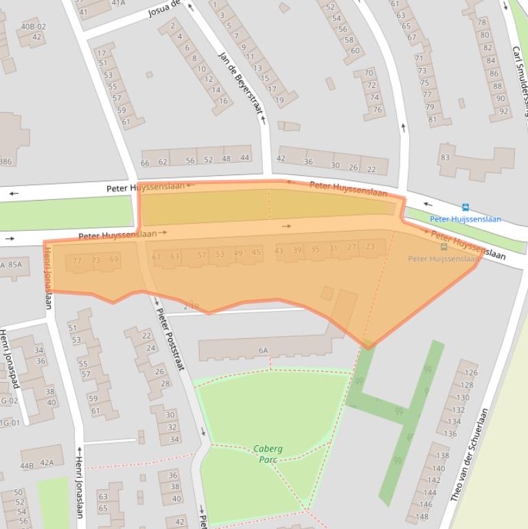 Kaart van postcodegebied 6217PH.