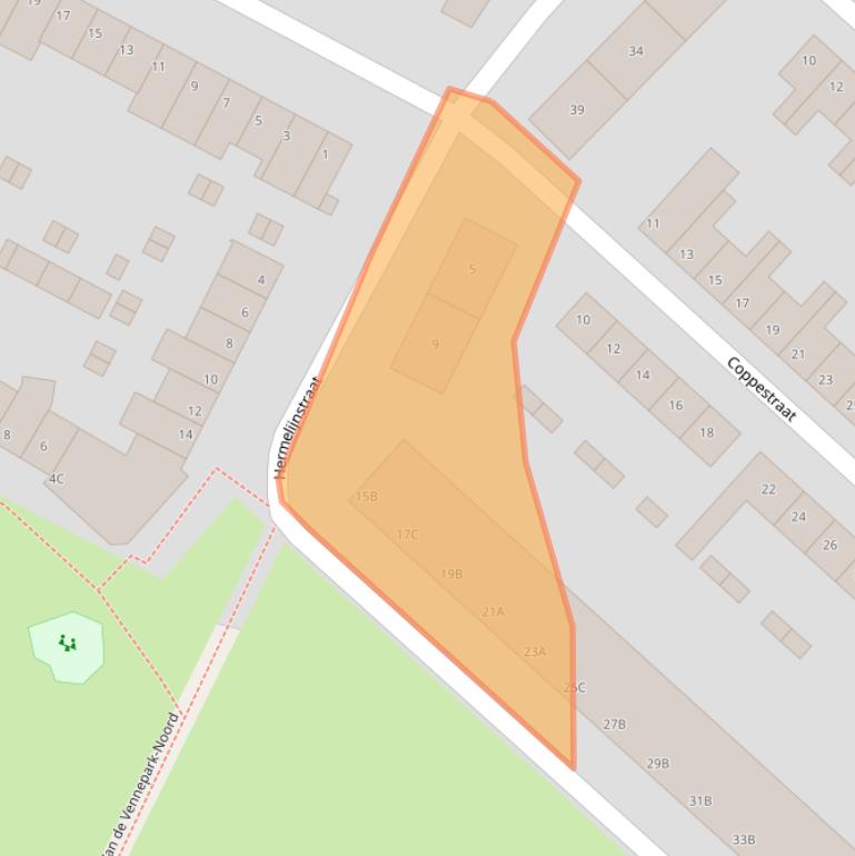 Kaart van postcodegebied 6217VH.