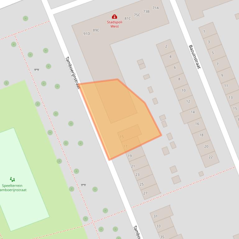 Kaart van postcodegebied 6217VV.