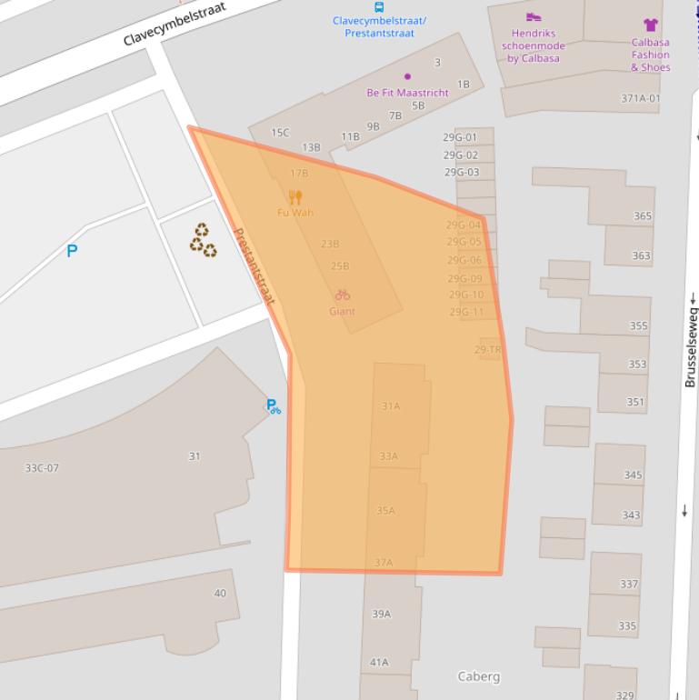 Kaart van postcodegebied 6217XS.