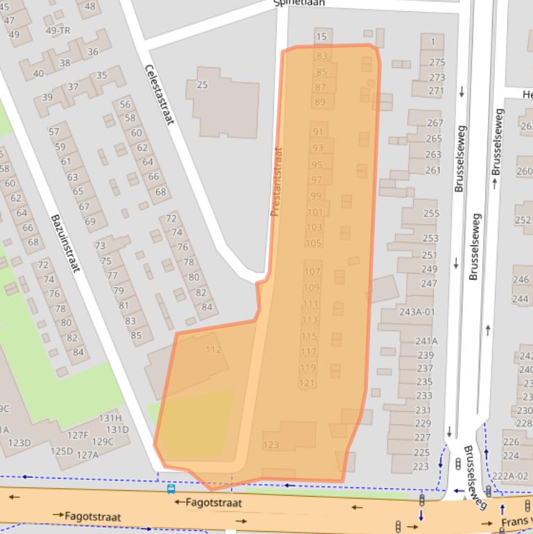 Kaart van postcodegebied 6217XW.