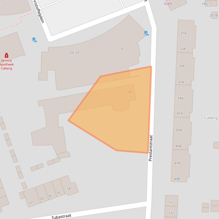 Kaart van postcodegebied 6217XX.