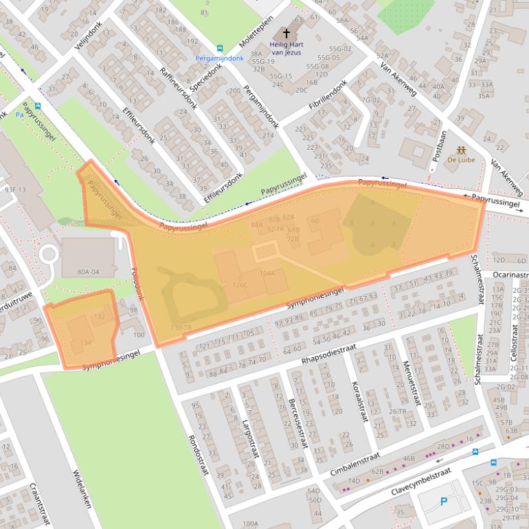 Kaart van postcodegebied 6218AA.