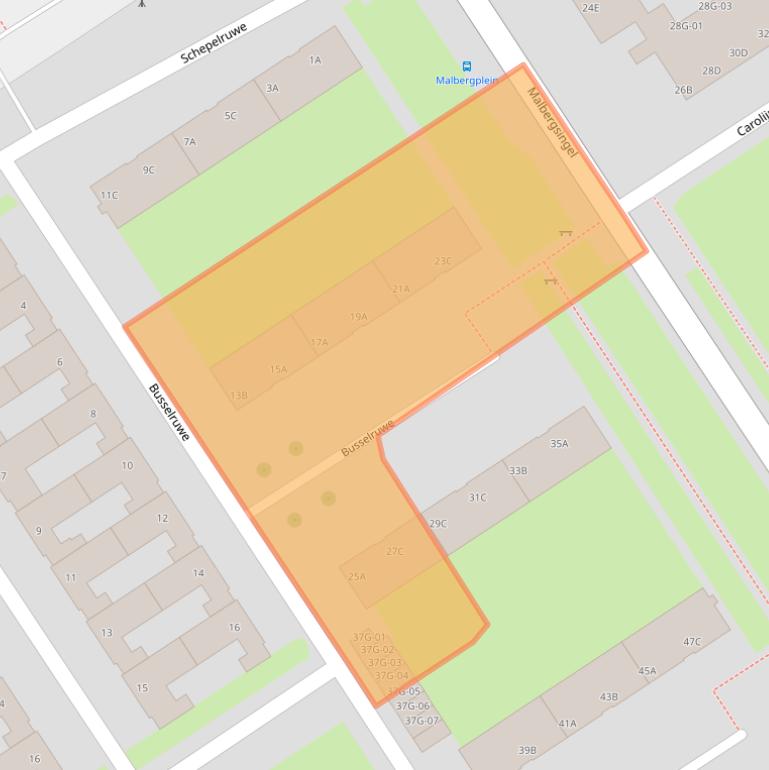 Kaart van postcodegebied 6218AK.