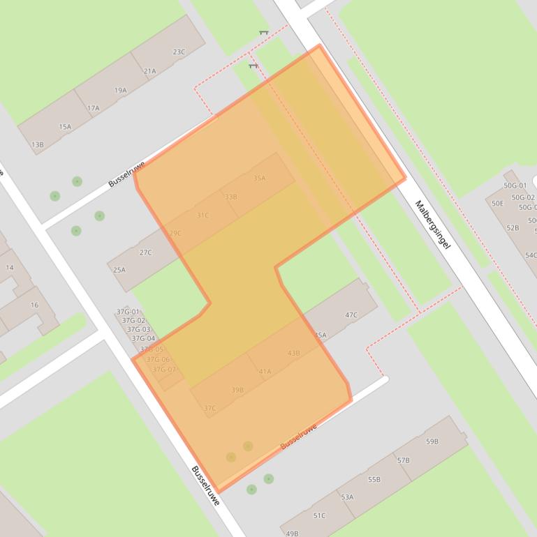 Kaart van postcodegebied 6218AL.