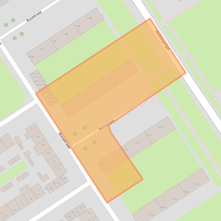 Kaart van postcodegebied 6218AN.