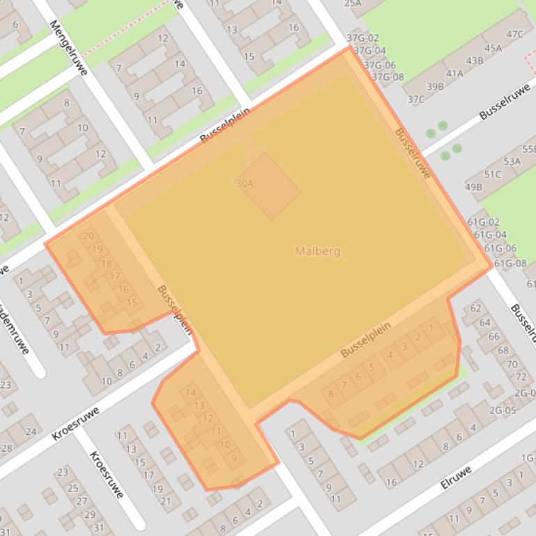 Kaart van postcodegebied 6218AT.