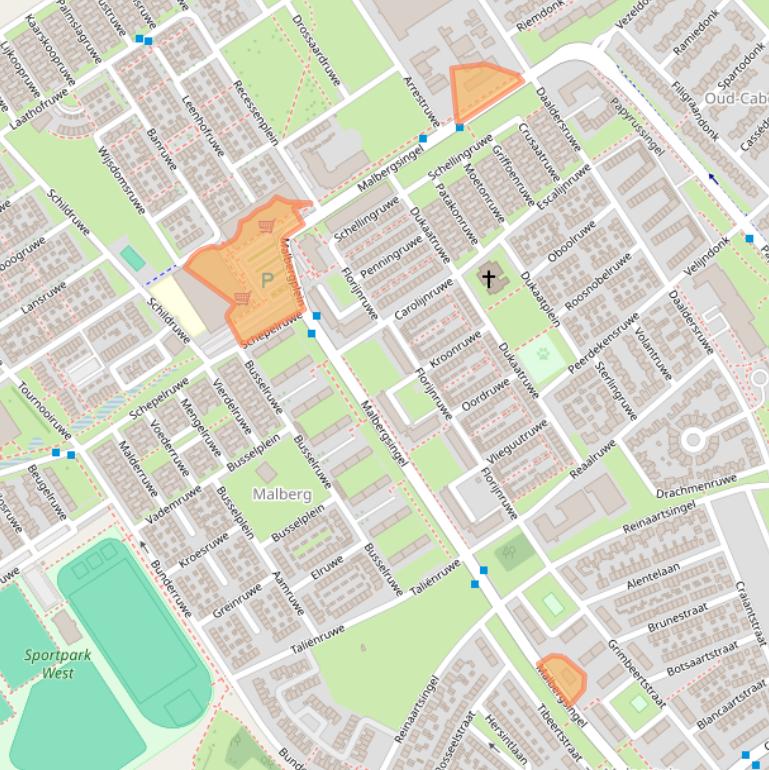 Kaart van postcodegebied 6218AV.