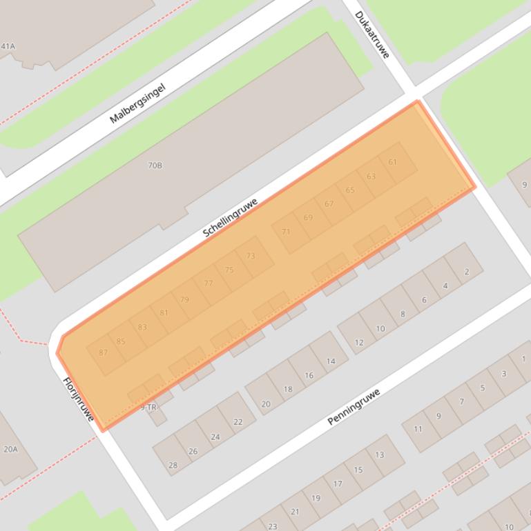 Kaart van postcodegebied 6218BK.