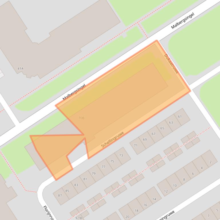 Kaart van postcodegebied 6218BP.