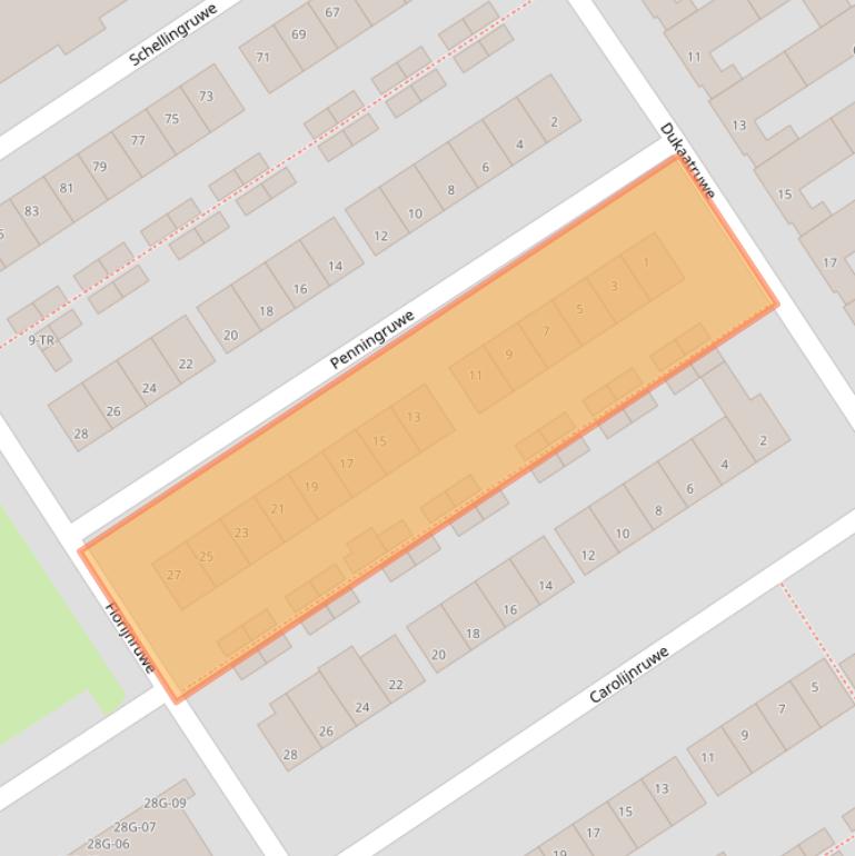 Kaart van postcodegebied 6218BS.