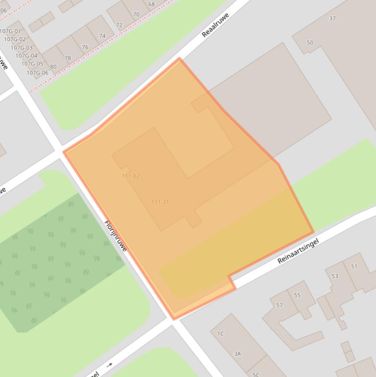 Kaart van postcodegebied 6218CA.