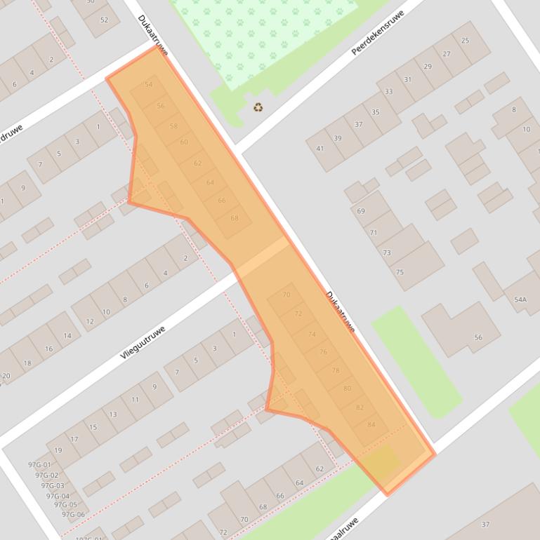 Kaart van postcodegebied 6218CT.