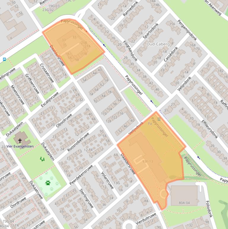 Kaart van postcodegebied 6218EN.