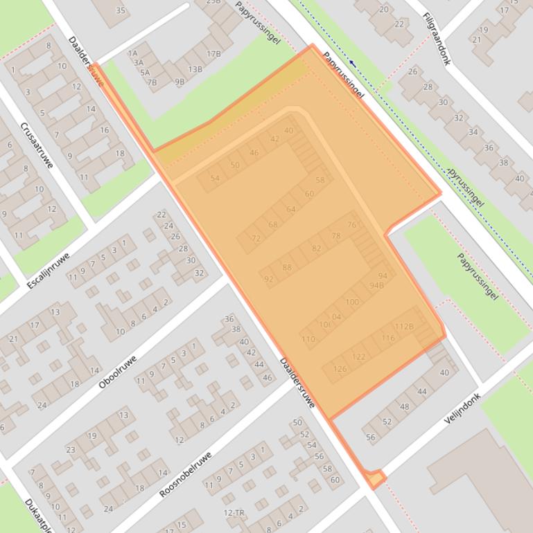 Kaart van postcodegebied 6218EP.