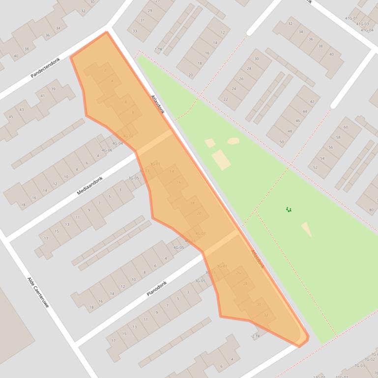 Kaart van postcodegebied 6218GA.