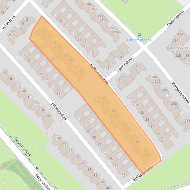 Kaart van postcodegebied 6218GG.