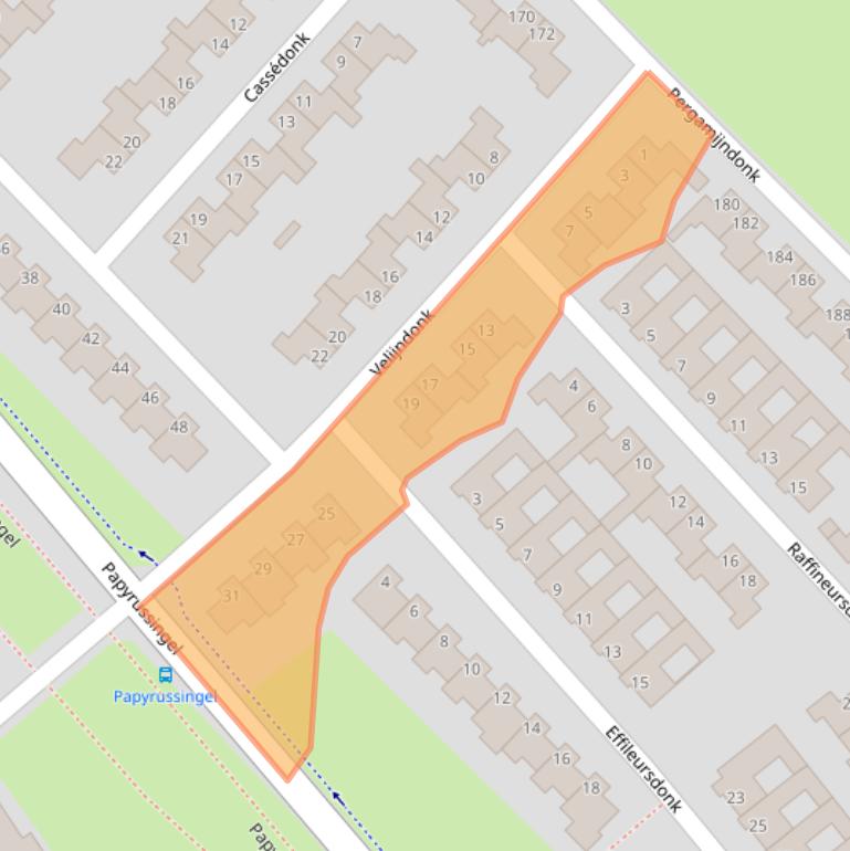 Kaart van postcodegebied 6218GJ.