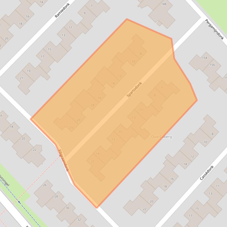 Kaart van postcodegebied 6218GM.