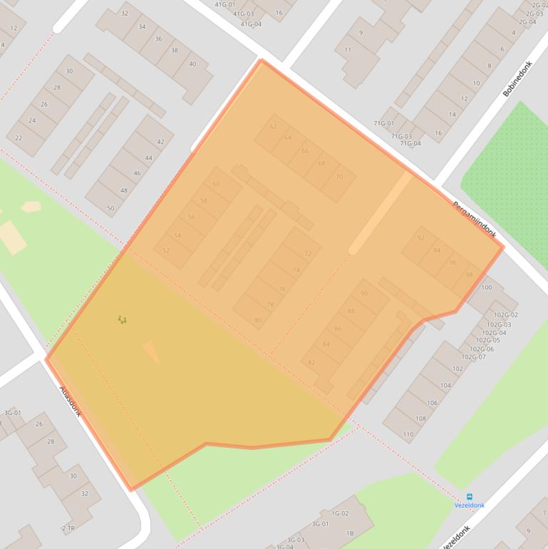 Kaart van postcodegebied 6218GW.