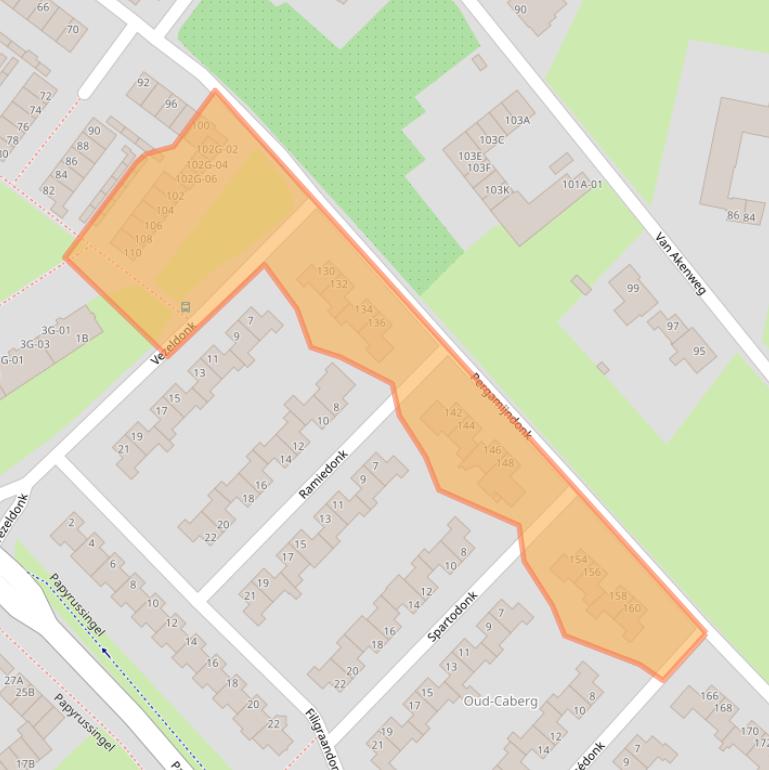 Kaart van postcodegebied 6218GX.