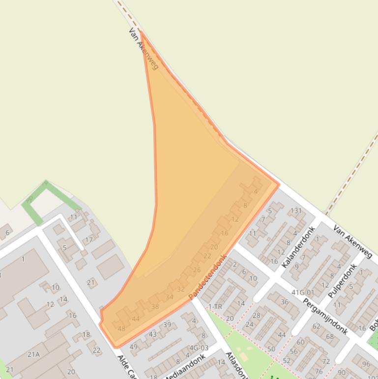 Kaart van postcodegebied 6218HB.