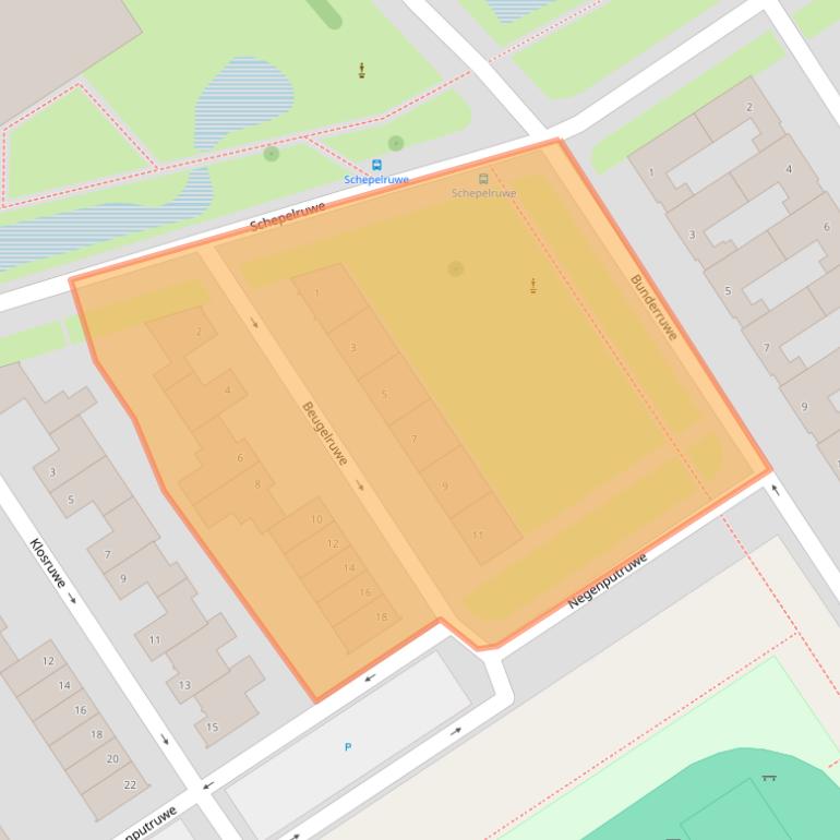 Kaart van postcodegebied 6218RB.