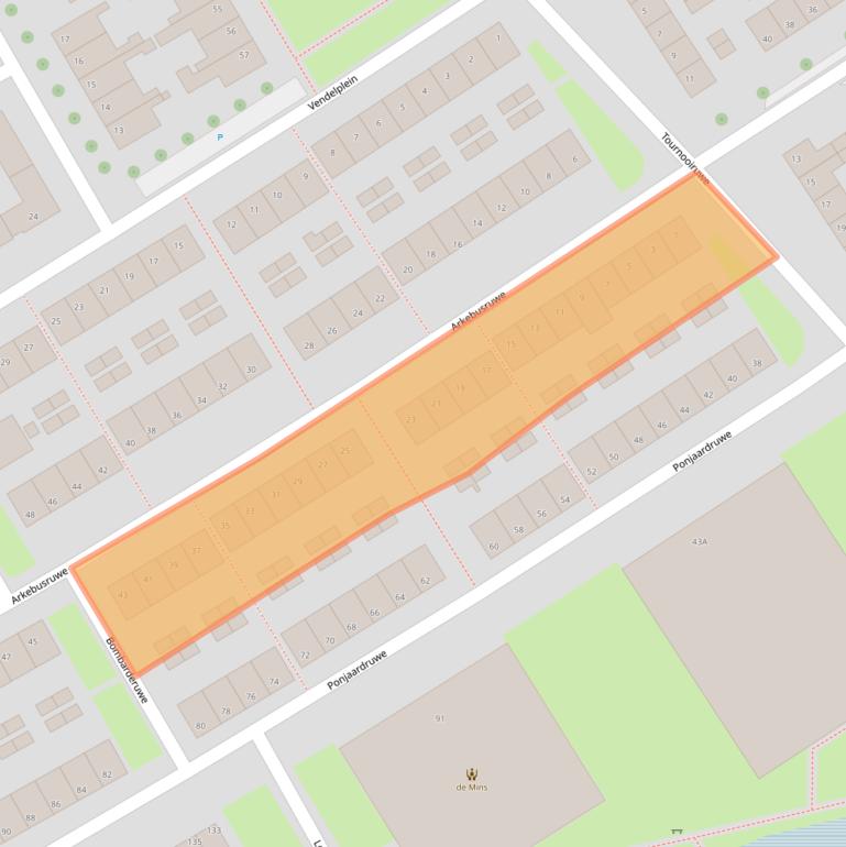 Kaart van postcodegebied 6218RV.