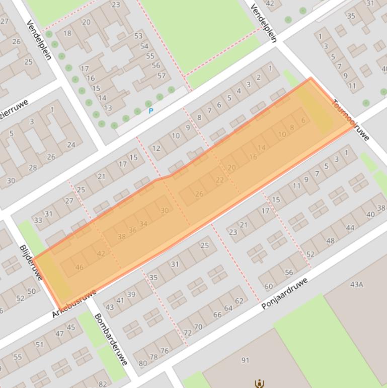 Kaart van postcodegebied 6218RX.