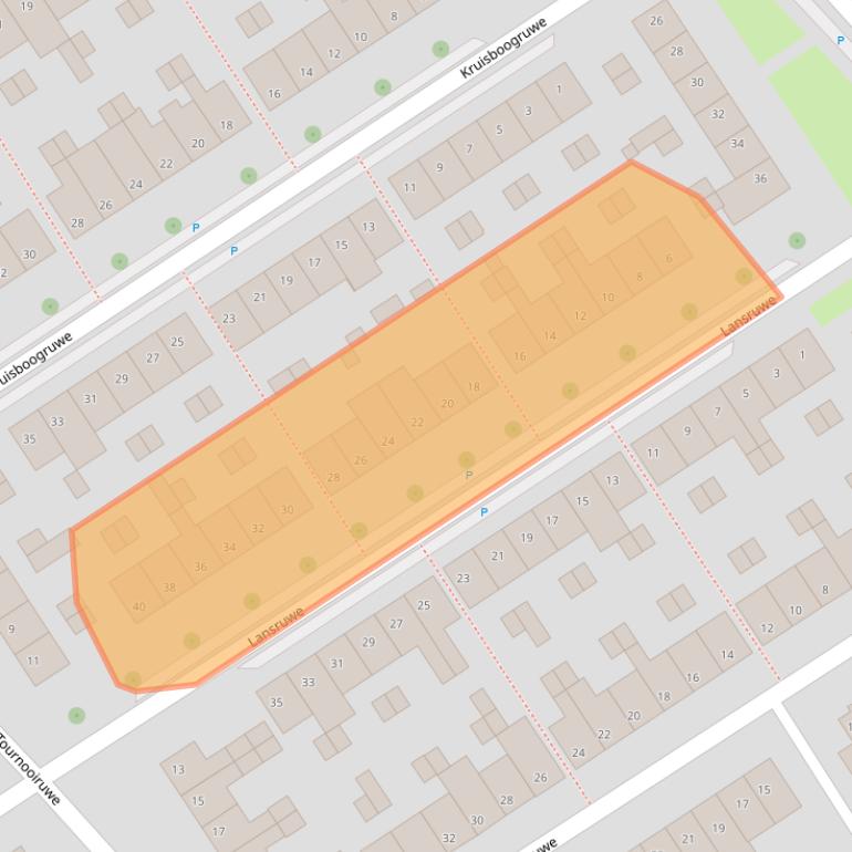 Kaart van postcodegebied 6218TE.