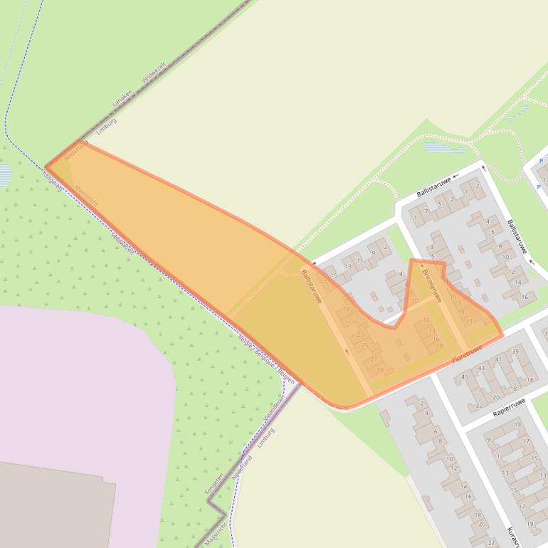 Kaart van postcodegebied 6218TS.