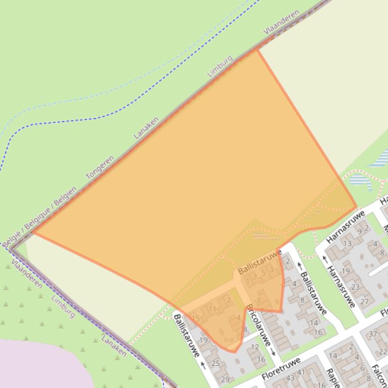 Kaart van postcodegebied 6218TZ.